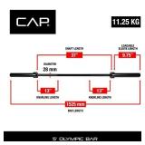 CAP Barbell 5-Foot Solid Olympic Bar, Black (2-Inch)