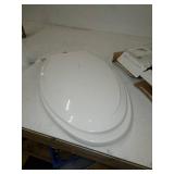 Elongated Toilet Seat with Lid, Quiet Close, Fits Standard Elongated or Oblong Toilets, Slow Close Seat and Cover, Oval, White