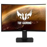 ASUS TUF Gaming 31.5in 1440P Curved HDR Monitor (VG32VQR) - WQHD (2560 x 1440), 165Hz, 1ms, Extreme Low Motion Blur Sync, Adaptive-sync, Freesync Premium, Eye Care, DisplayHDR 400, HDMI, DisplayPort R