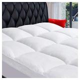 COONP Queen Mattress Topper, Extra Thick Pillowtop, Cooling Mattress Topper, Plush Mattress Pad Cover 400TC Cotton Top Protector with 8-21 Inch Deep Pocket 3D Snow Down Alternative Fill