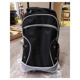 Travel Backpack with Wheels and Handle - Black
