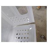 madesmart 2-Tier Organizer, Multi-Purpose Slide-Out Storage Baskets with Handles and Dividers, Frost