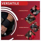 Bear Grips Wrist Wraps Set - Superior Wrist Wraps for Weightlifting, Heavy Duty Lifting Wrist Wraps Support for Men & Women. Two Wrist Wrap Per Pair, 2-Band, 18", Black