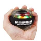 Summermax Wrist Power Gyroscopic Ball,Wrist Strengthener and Forearm Exerciser for Stronger Arm Fingers Wrist Bones and Muscle (Black Color)