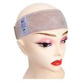 GEX Beauty Flexible Velvet Wig Grip Scarf Head Hair Band Wig Band Adjustable Fastern (Beige)