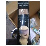 GEX Beauty Flexible Velvet Wig Grip Scarf Head Hair Band Wig Band Adjustable Fastern (Beige)