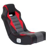 X Rocker Flash 2.0 Wired Audio Floor Rocking Gaming Chair in Red, Gray and Black - Black & Red