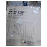 Summer Top of Stairs Simple to Secure Metal Gate
