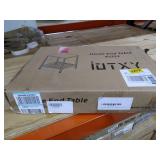 IOTXY Home Modern End Table - Simple 2-Tier Sofa Couch Side Table with Storage Shelf, Nightstand, Rectangle, Gold