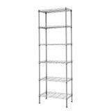 SINGAYE 6-Shelf Storage Shelf Wire Shelving Unit Metal Shelves Unit Storage Adjustable, Standing Shelf Units with PP Liner 21.25" W X 11.41D X 69 "H (Silver)