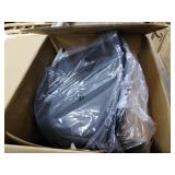 CangLong Mid Century Modern DSW Molded Shell Lounge Plastic Arm Dining-Chairs, Set of 2/ Black