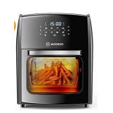 MOOSOO Air Fryer, 12.7QT Air Fryer Oven, Rotisserie Oven with LED Digital Touchscreen, 8-in-1 Toaster Oven with Dehydrator,Rotisserie & Bake,1700 W, Included 10 Accessories + 100 Recipes