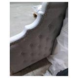 Baxton Studio Hilda Modern and Contemporary Greyish Beige Fabric King Size Headboard