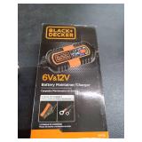 BLACK+DECKER BM3B Fully Automatic 6V/12V Battery Charger/Maintainer with Cable Clamps and O-Ring Terminals