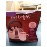 Mr. Coffee Flintshire Stainless Steel Whistling Tea Kettle, 1.75-Quart, Brushed Satin