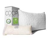 Coop Home Goods - Premium Adjustable Loft Pillow - Cross-Cut Memory Foam Fill - Lulltra Washable Cover from Bamboo Derived Rayon - CertiPUR-US/GREENGUARD Gold Certified - King
