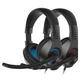 SENICC 2 Pack Gaming Headset with Microphone for PS4 Xbox One, Over Ear 3.5mm PC Headphone with Lightweight Design Noise Cancelling Volume Control for Laptop, Mac, iPad, Tablet