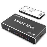 Hdmi Switch 4k, mrocioa 5 in 1 Out 4K and 3D Hdmi Switcher Box with Remote, The 5 Port Hdmi Splitter for Ps4 / Xbox One/Fire TV/Sky Box/Stb/DVD/Laptop/Blue ray.