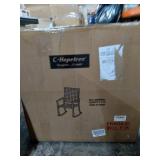 C-Hopetree Outdoor Rocking Chair for Outside Patio Porch, Metal Frame, Black All Weather Wicker