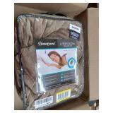 Beautyrest Heated Plush Elect Electric Blanket with 20 Heat Level Setting Controllers Equip with Secure Comfort Technology and 10 Hours Auto Shut Off, Twin: 62x84, Mink,BR54-0517