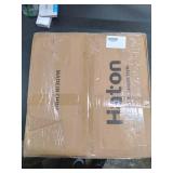 Haton Side Table, Round White Modern Home Decor Coffee Tea End Table for Living Room, Bedroom and Balcony, Easy Assembly (16.5 x 20.5 inches)