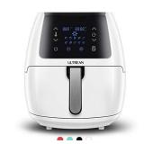 Ultrean 5.8 Quart Air Fryer, Electric Hot Air Fryers Oilless Cooker with 10 Presets, Digital LCD Touch Screen, Nonstick Basket, 1700W, UL Listed (White)