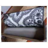 Vivian Medallion Runner Rug Non Slip Hallway Entry Carpet [Made in USA], 2 x 6, Grey