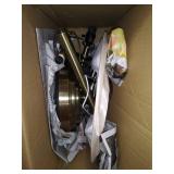 Decor Therapy PL1598 59" Antique Brass Swing-arm Floor Lamp with Faux Silk Shade