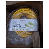 200 ft Extension Cord 10/3 SJTW with Lighted end - Yellow - Indoor / Outdoor Heavy Duty Extra Durability 10 AMP 125 Volts 1250 Watts by LifeSupplyUSA