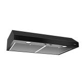 Broan-NuTone BCSD124BL Glacier Range Hood with Light, Exhaust Fan for Under Cabinet, Black, 24-inch