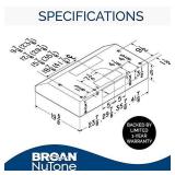 Broan-NuTone BCSD124BL Glacier Range Hood with Light, Exhaust Fan for Under Cabinet, Black, 24-inch