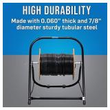 Jonard Tools CC-2721 High Durability Steel Cable Caddy, Holds Cable Reels Up to 20" Diameter and 100 lb Capacity