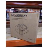 Foot Massager with Heat, MUJERBAY Shiatsu Feet Massage Machine, Full-Cover Air Compression Deep Kneading, 5 Instensy Foot Massager, Fit Up to Size 12.