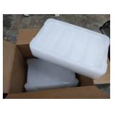 IRIS USA 12 Qt. Plastic Storage Bin Tote Organizing Container with Durable Lid and Secure Latching Buckles, Stackable and Nestable, 5 Pack, Pearl with Black Buckle