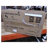 Sutton 56-inch Indoor/Outdoor Smart Ceiling Fan, Dimmable LED Light Kit & Remote, Works with Alexa/Google Home/Siri- Retail:$262.79