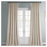 Exclusive Fabrics & Furnishings Signature Pleated Blackout Velvet 25" x 84" Curtain Panel (One)