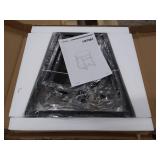 VASAGLE Side Table, Bedside Table, Round Coffee Table with Storage Space, Removable Storage Bag, Metal Frame, 50 x 50 cm, for Living Room, Bedroom, Industrial Design, Vintage Brown/Black LET281B01