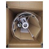 Limelights LT2044-RGD Stick USB Charging Port and Fabric Shade Table Lamp, Rose Gold/White