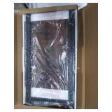 HOOBRO Folding TV Tray Tables, Set of 2 Side Table for Small Space, Industrial Snack Tables for Eating at Couch, Stable Metal Frame, Easy Assembly, Space Saving, Rustic Brown and Black BF25BZ01