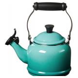 Le Creuset Enamel On Steel Demi Tea Kettle, 1.25 qt., Caribbean