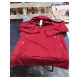 Celmia Women Long Sleeve Slim Hooded Pullover Zipper Tunic Sweatshirt Dress Hoodie with Pockets Wine Red 4XL