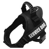 FAIRWIN Service Vest Dog Harness - Adjustable Nylon for Dogs (XXL: Chest 34