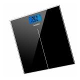 Letsfit Digital Body Weight Scale, Bathroom Scale with Large Backlit Display, Step-On Technology, Ultra Slim Design, Black