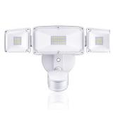 Amico 3 Head LED Security Lights with Motion Sensor, Adjustable 40W, 4000LM, 5000K, IP65 Waterproof, Exterior Flood Light for Garage, Yardï¼White)