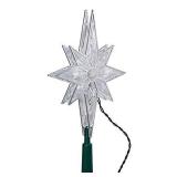Kurt Adler 10-Light 10-1/2-Inch Clear LED 8-Point Star Treetop