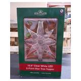 Kurt Adler 10-Light 10-1/2-Inch Clear LED 8-Point Star Treetop