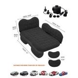 CALOER Thick Inflatable Car Air Mattress with Pocket,Headboard,Pillows and Air Pump (Portable)-Camping Inflation Bed Travel Air Bed Car Back Seat-Blow Up Air Mattress - Car Bed fits Car, SUV, Truck