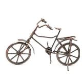 Vintage Metal Bicycle Ornaments Desktop Crafts Ironwork Bike Figurines Bike Miniature Home Decoration for Children Toys Gifts (Red Copper#1)