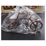 Vintage Metal Bicycle Ornaments Desktop Crafts Ironwork Bike Figurines Bike Miniature Home Decoration for Children Toys Gifts (Red Copper#1)