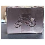 Vintage Metal Bicycle Ornaments Desktop Crafts Ironwork Bike Figurines Bike Miniature Home Decoration for Children Toys Gifts (Red Copper#1)